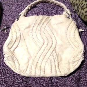 Vintage leather off white purse